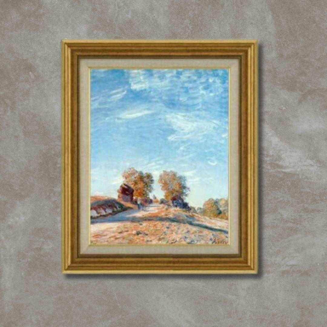 Alfred Sisley | Path rising to the sun  F6 Wall Art - Hand-painted oil painting -  | High-Quality Oil Painting.