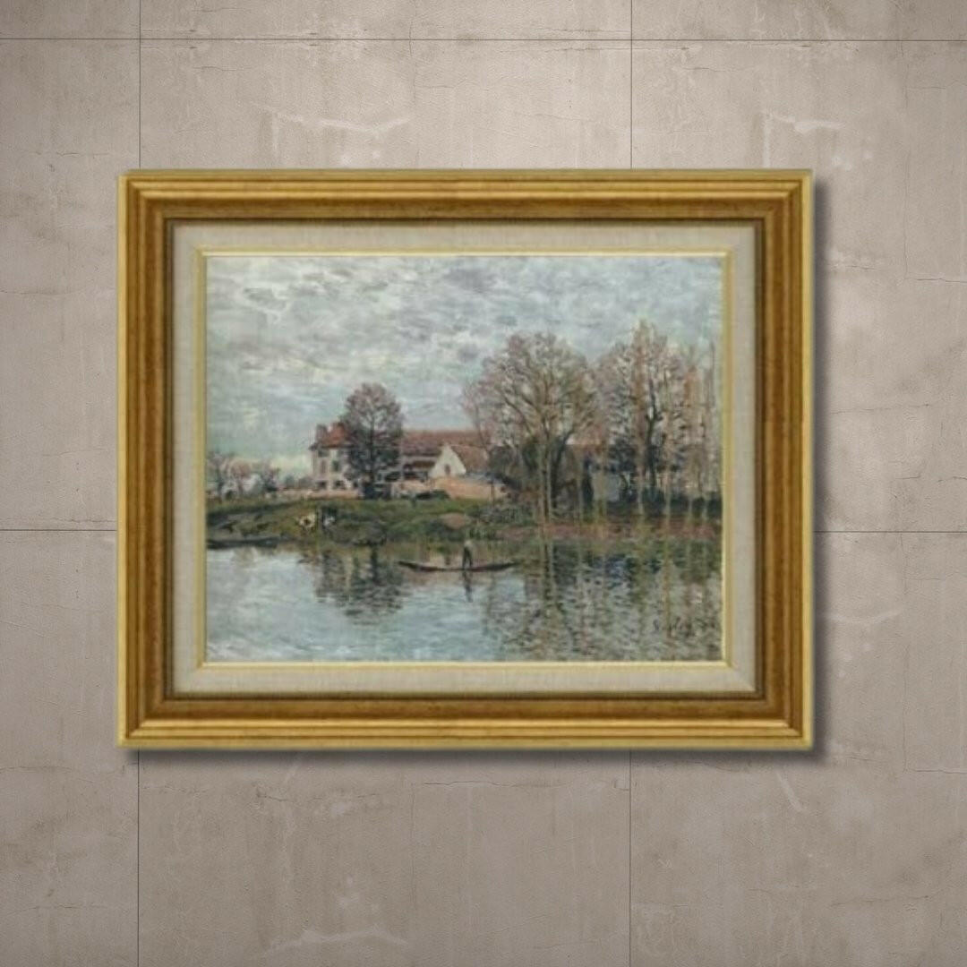 Alfred Sisley | The Banks of the Seine at Port-Marly  F6 Wall Art - Hand-painted oil painting -  | High-Quality Oil Painting.