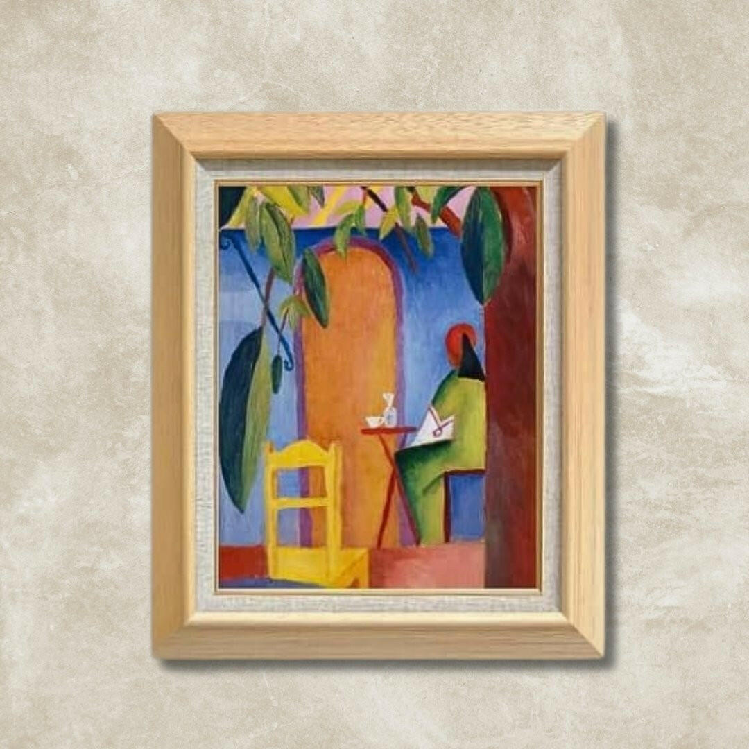 August Macke | Turkish Café  F6 -  | High-Quality Oil Painting.