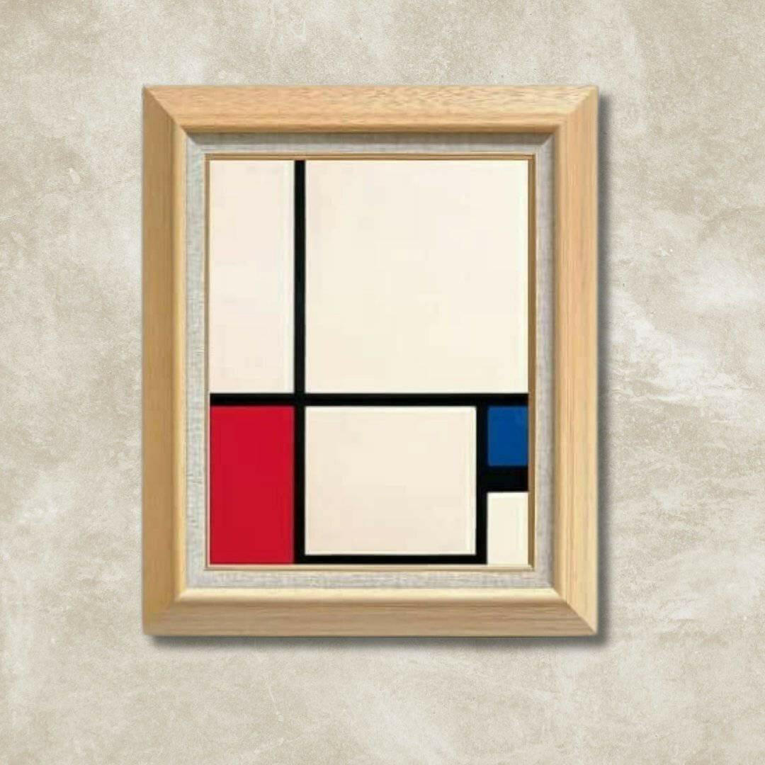 Piet Mondrian | Composition in Colours Composition No.1 with Red and Blue   F6 -  | High-Quality Oil Painting.