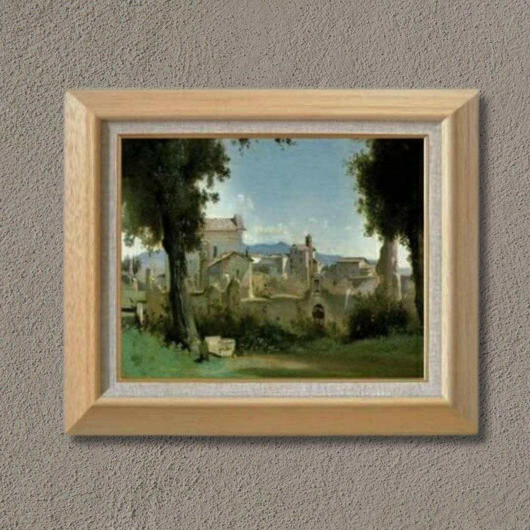 Jean-Baptiste Camille Corot  | View from the Farnese Gardens, Rome  F6 -  | High-Quality Oil Painting.