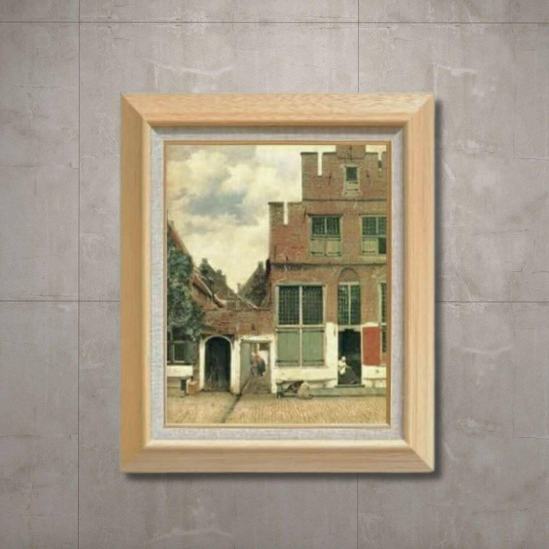 Johannes Vermeer | Delft's Alley  F6 -  | High-Quality Oil Painting.