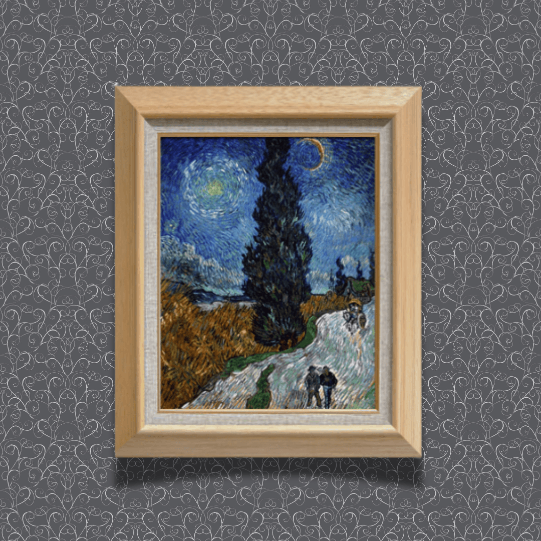 Vincent van Gogh | Country road in Provence by night  F6 -  | High-Quality Oil Painting.