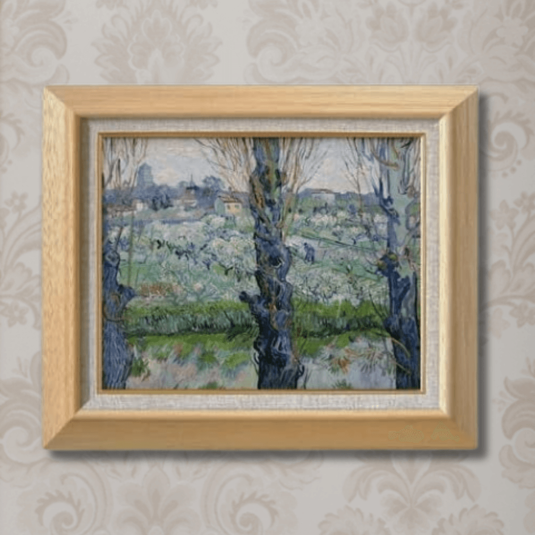 Vincent van Gogh  | Orchard in Blossom with View of Arles  F6 -  | High-Quality Oil Painting.