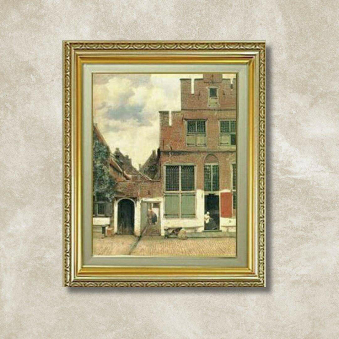 Johannes Vermeer - Delft's Alley F6 | High-Quality Oil Painting -  | High-Quality Oil Painting.