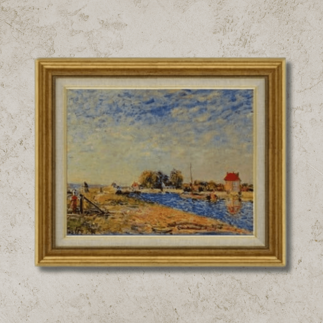 Alfred Sisley | Sunrise at Seine-et-Marne  F6 Wall Art - Hand-painted oil painting -  | High-Quality Oil Painting.