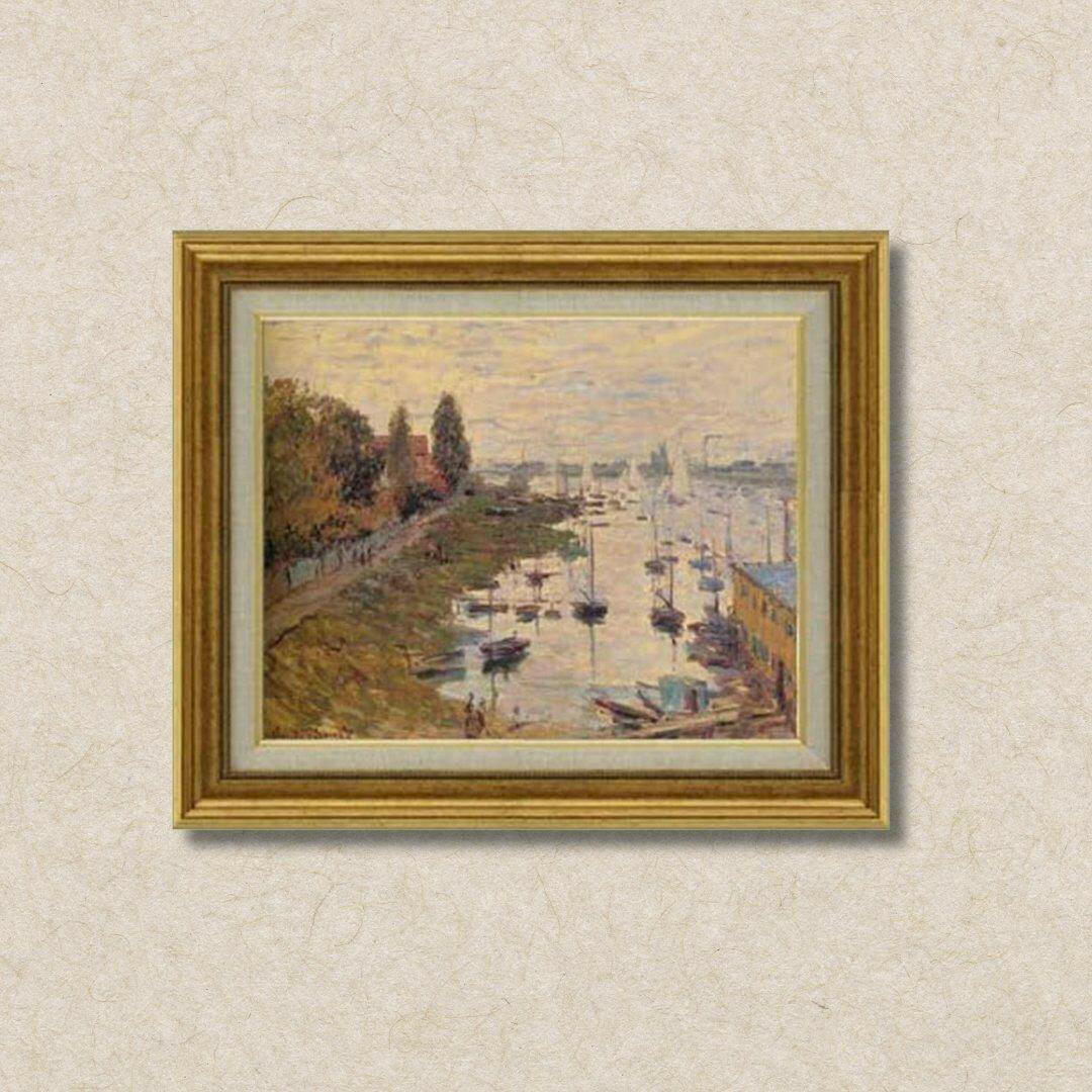 Claude Monet | The pool seen from the bridge Argenteuil F6  Wall Art - Hand-painted oil painting -  | High-Quality Oil Painting.