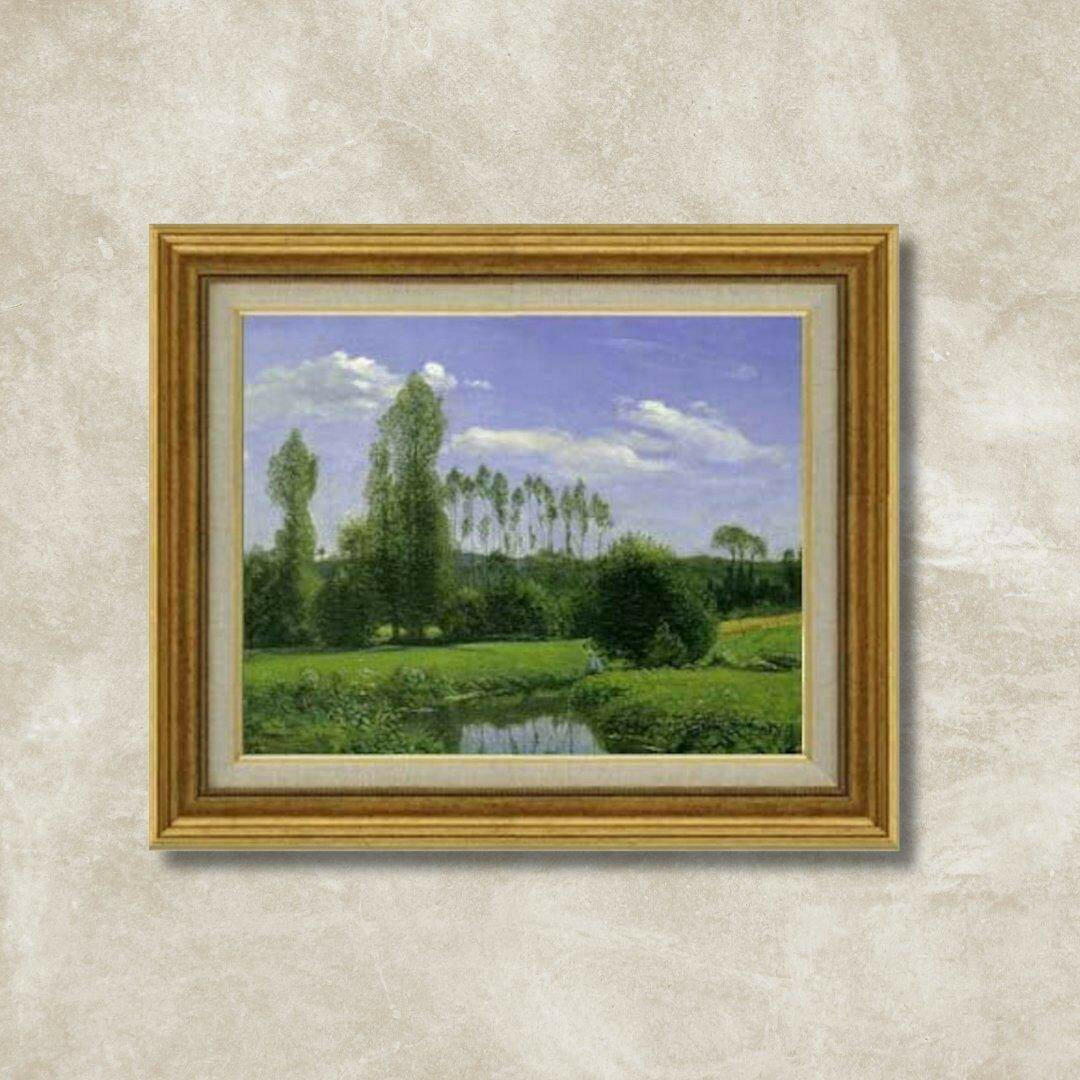 Claude Monet | View of Ruel F6 | High-Quality Oil Painting  - Sepia Gold