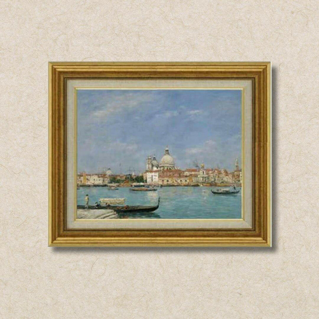 Eugène Boudin | Venice, Santa Maria della Salute from San Giorgio  F6  Wall Art - Hand-painted oil painting -  | High-Quality Oil Painting.