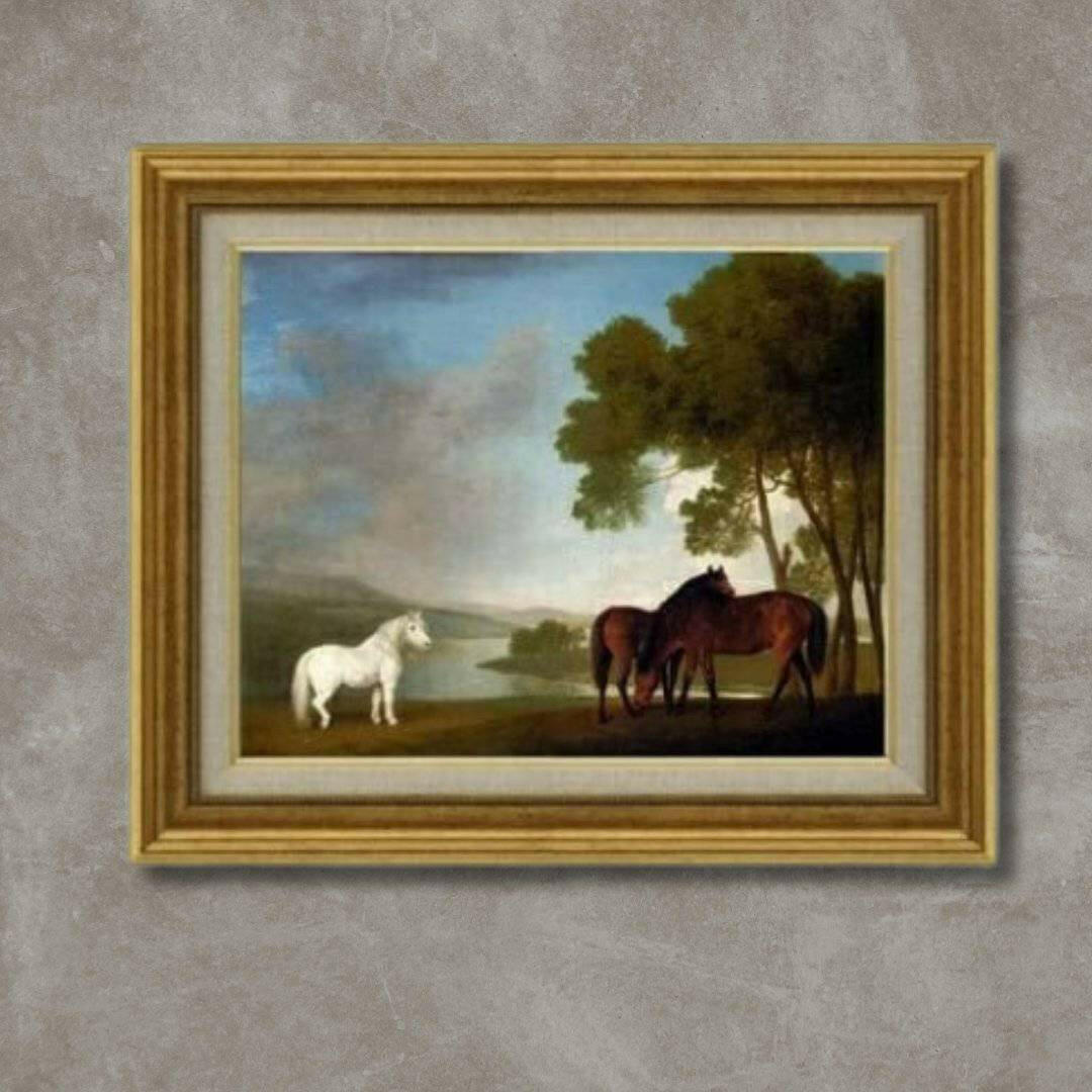 George Stubbs | Two Bay Mares And A Grey Pony  F6