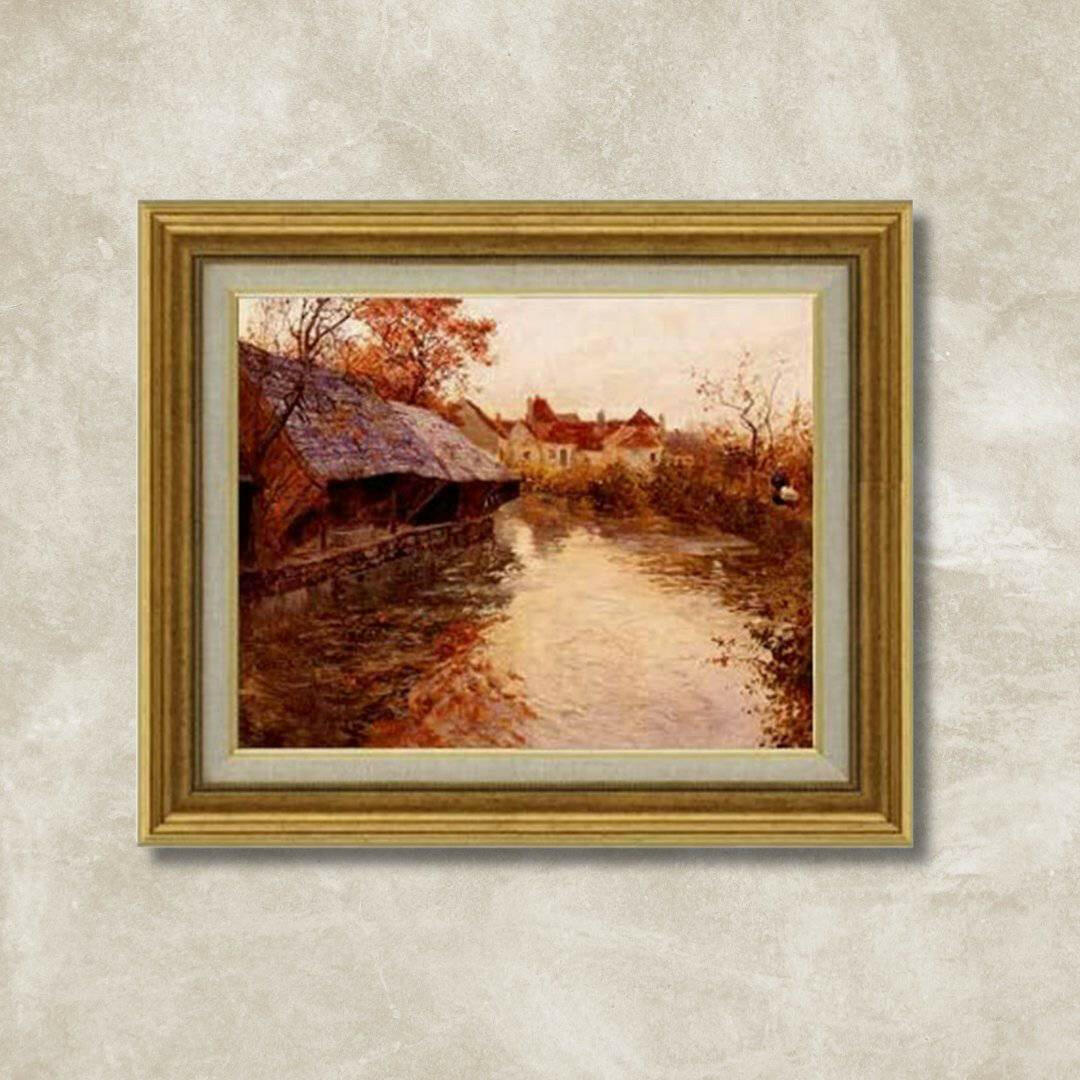 Gustave Caillebotte | A Morning River Scene F6 Wall Art - Hand-painted oil painting -  | High-Quality Oil Painting.