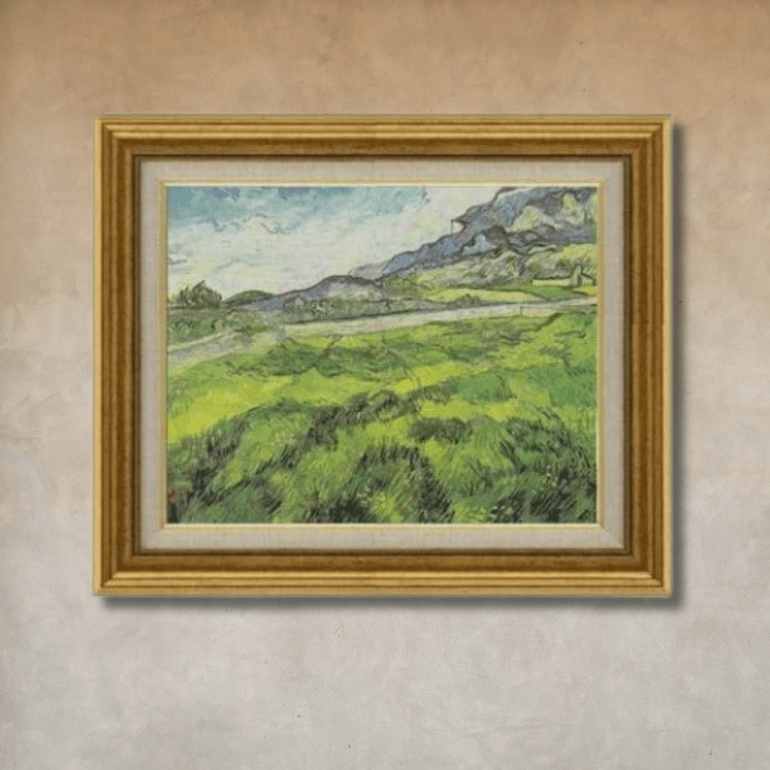 Vincent van Gogh | Green Wheat Field  F6 -  | High-Quality Oil Painting.