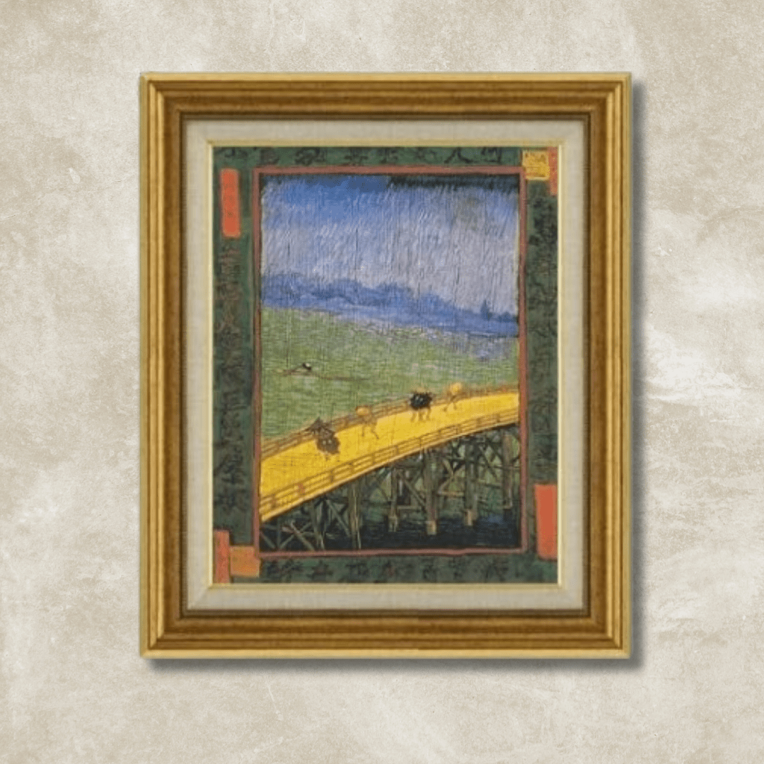 Vincent van Gogh | Japonaiserie: Bridge in the Rain (after Hiroshige)  F6 Wall Art - Hand-painted oil painting -  | High-Quality Oil Painting.