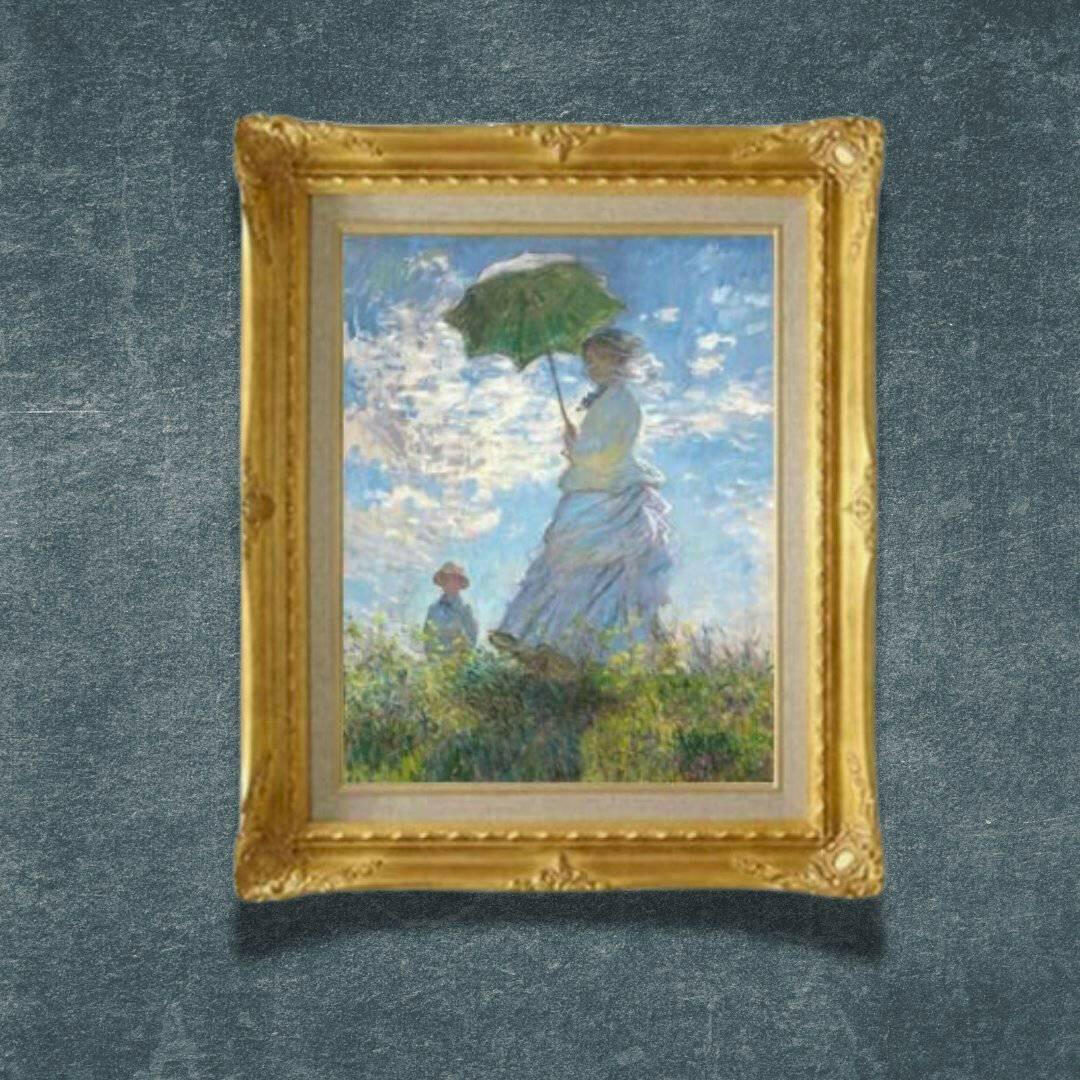 Claude Monet |  Woman with a parasol left  F6 -  | High-Quality Oil Painting.