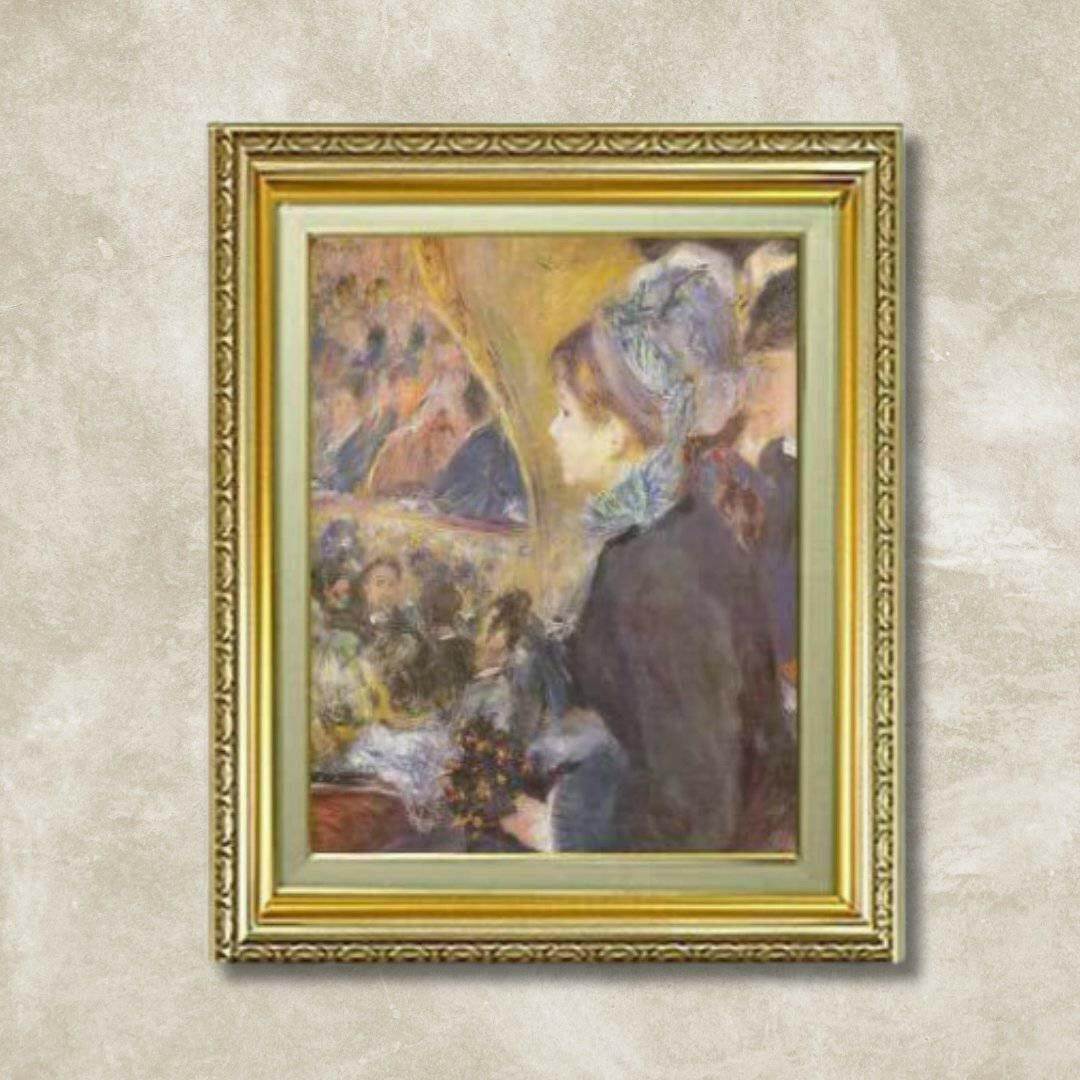 Pierre-Auguste Renoir | At the Theatre F6  Wall Art - Hand-painted oil painting -  | High-Quality Oil Painting.