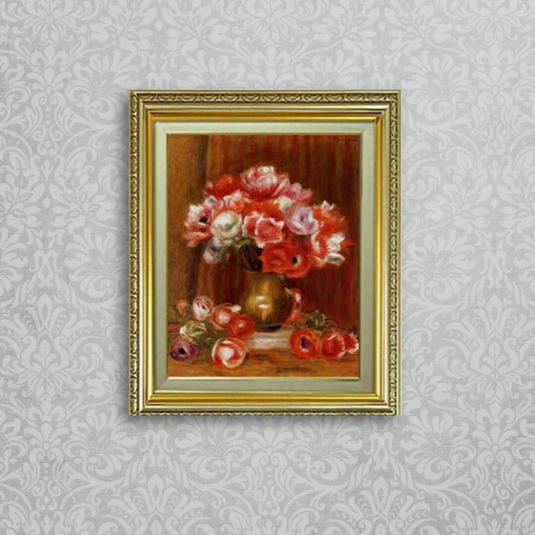 Pierre-Auguste Renoir | Anemones F6 Wall Art - Hand-painted oil painting -  | High-Quality Oil Painting.