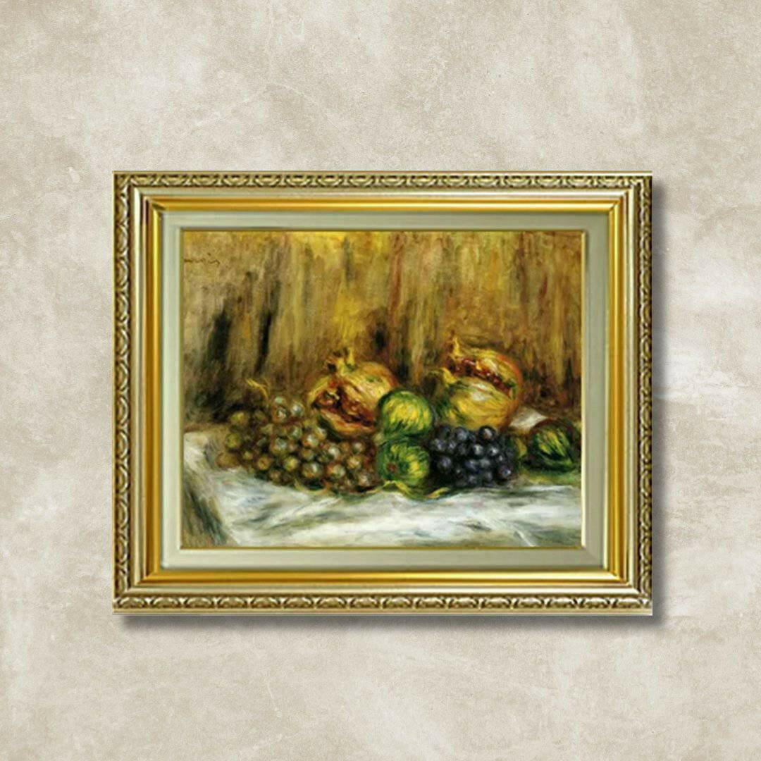 Pierre-Auguste Renoir | Still Life with Granates Figs and Grapes　F6 -  | High-Quality Oil Painting.