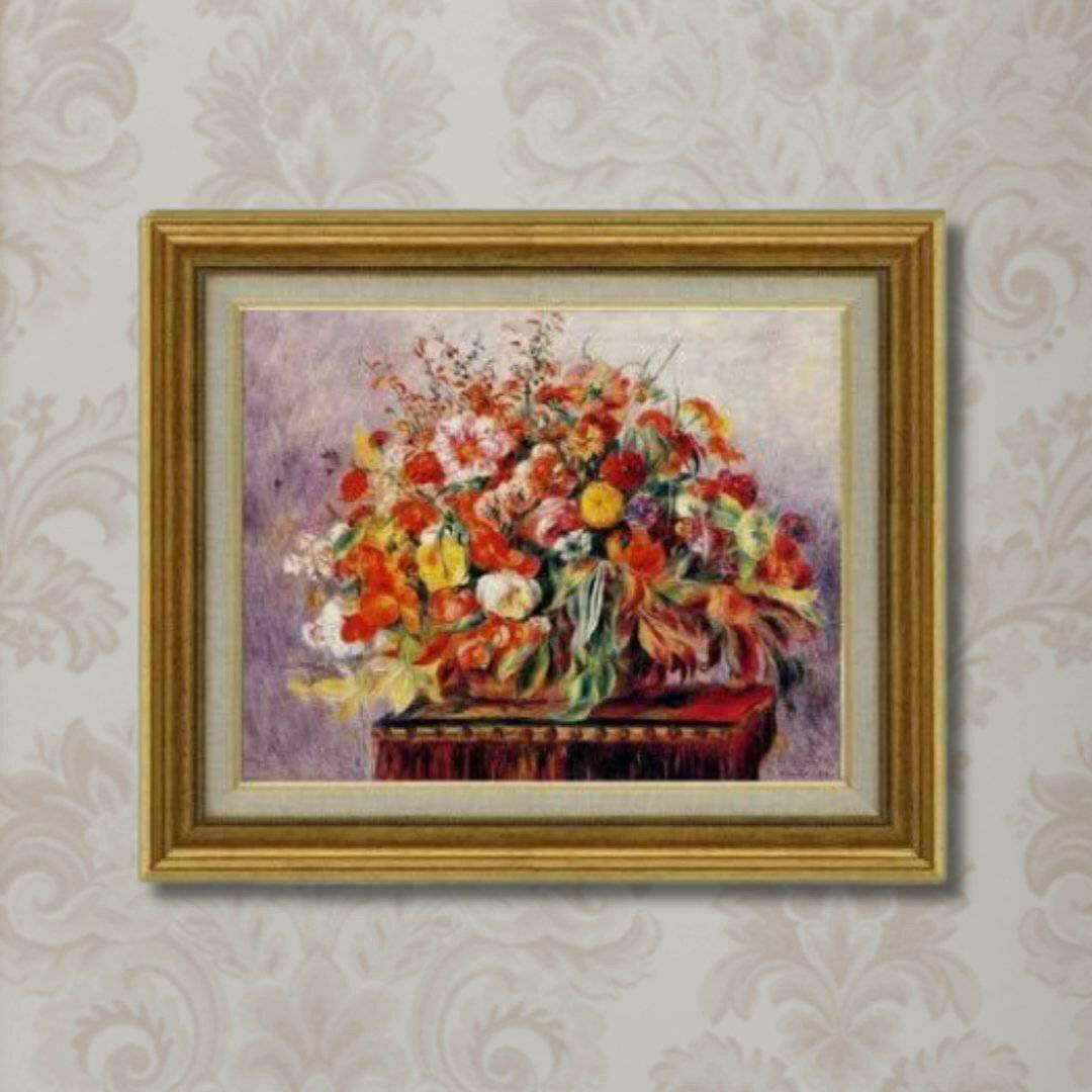 Pierre-Auguste Renoir | Basket of Flowers F6  Wall Art - Hand-painted oil painting -  | High-Quality Oil Painting.