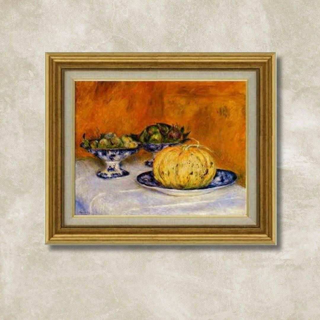 Pierre-Auguste Renoir | Still Life with Melon F6  Wall Art - Hand-painted oil painting -  | High-Quality Oil Painting.