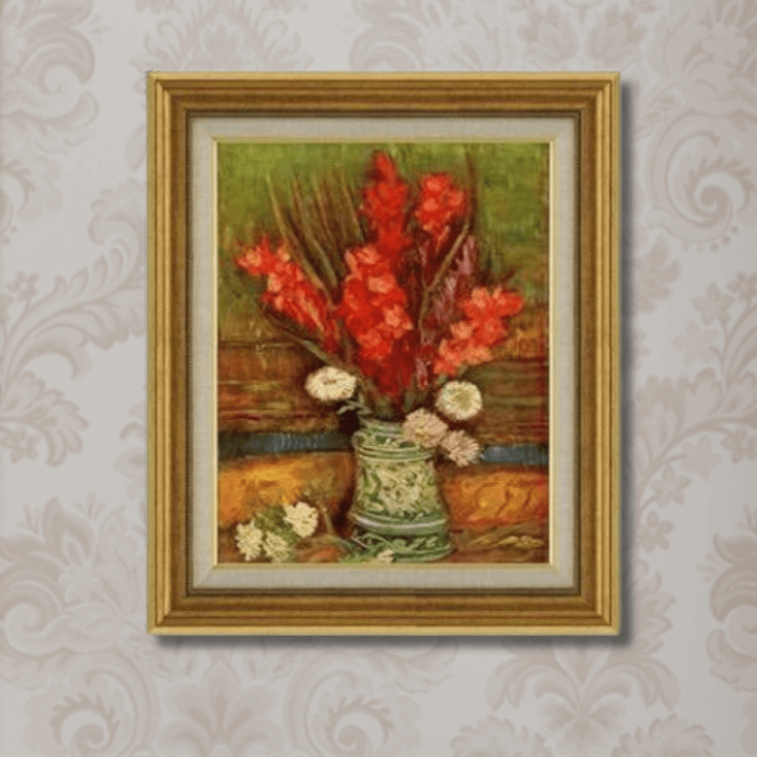 Vincent van Gogh | Vase with Red Gladioli　F6 -  | High-Quality Oil Painting.