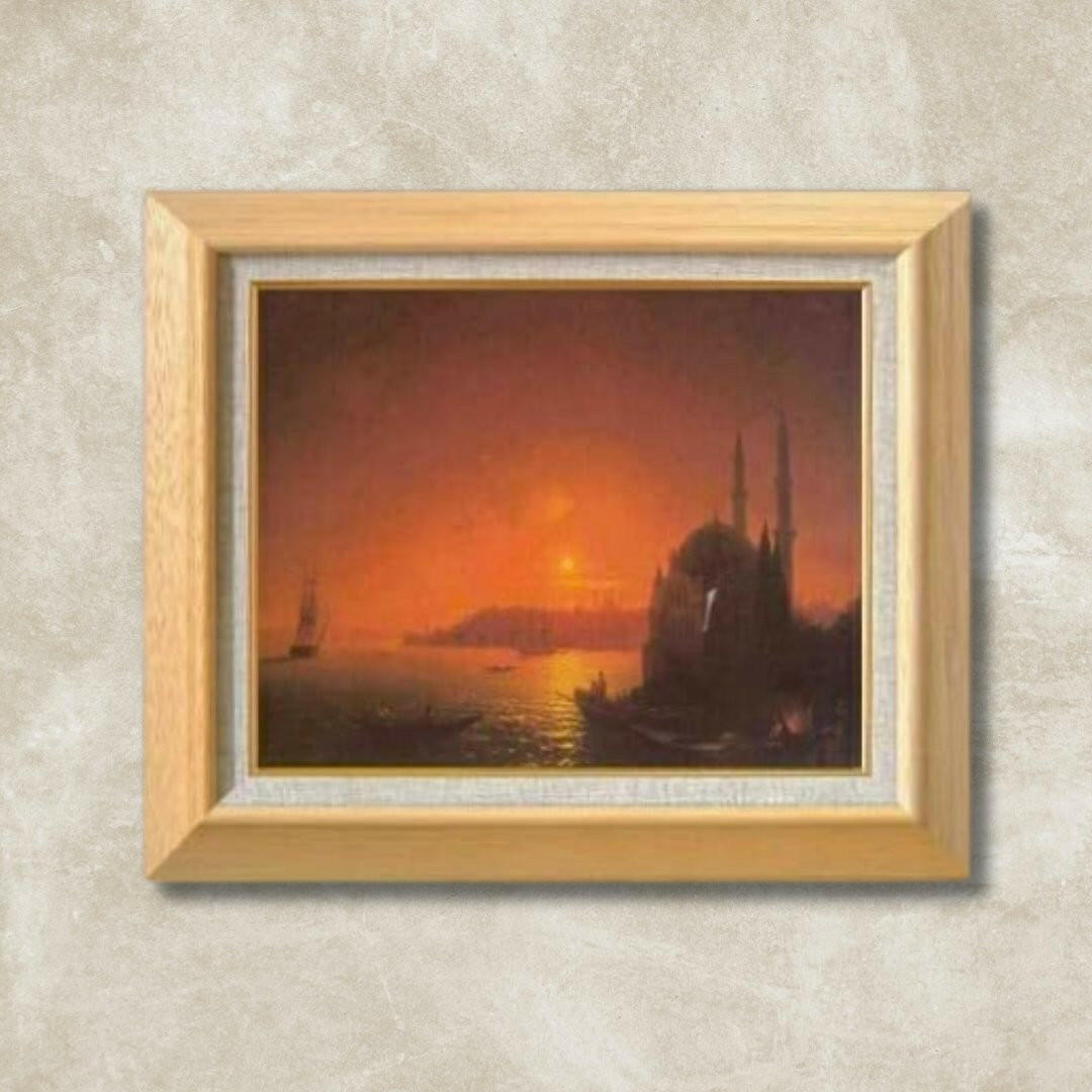 Ivan Aivazovsky | View of Constantinople illuminated by moonlight  F6 -  | High-Quality Oil Painting.