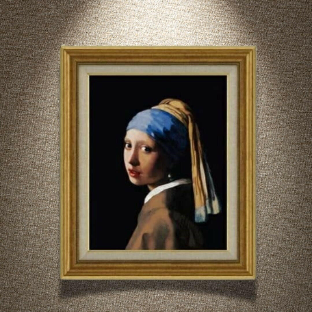 Johannes Vermeer | Girl with a Pearl Earring F6 Wall Art - Hand-painted oil painting -  | High-Quality Oil Painting.