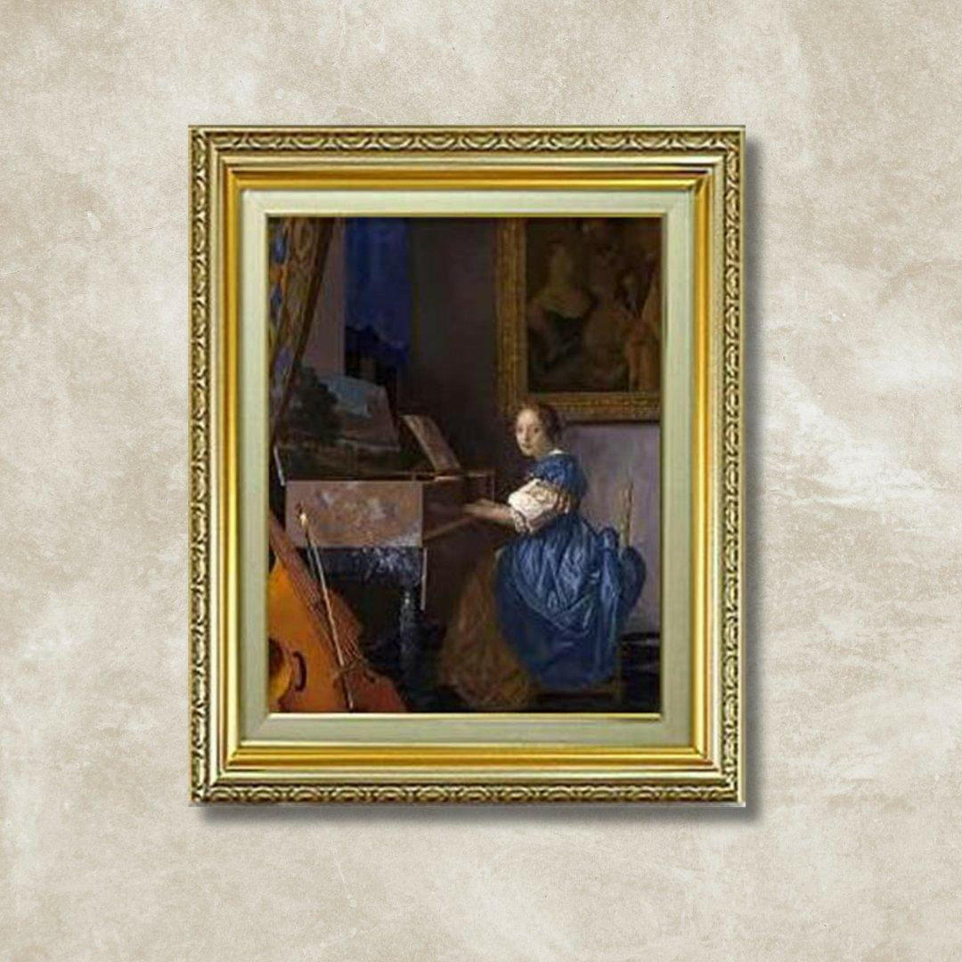 Johannes Vermeer  | Lady Seated at a Virginal  F6