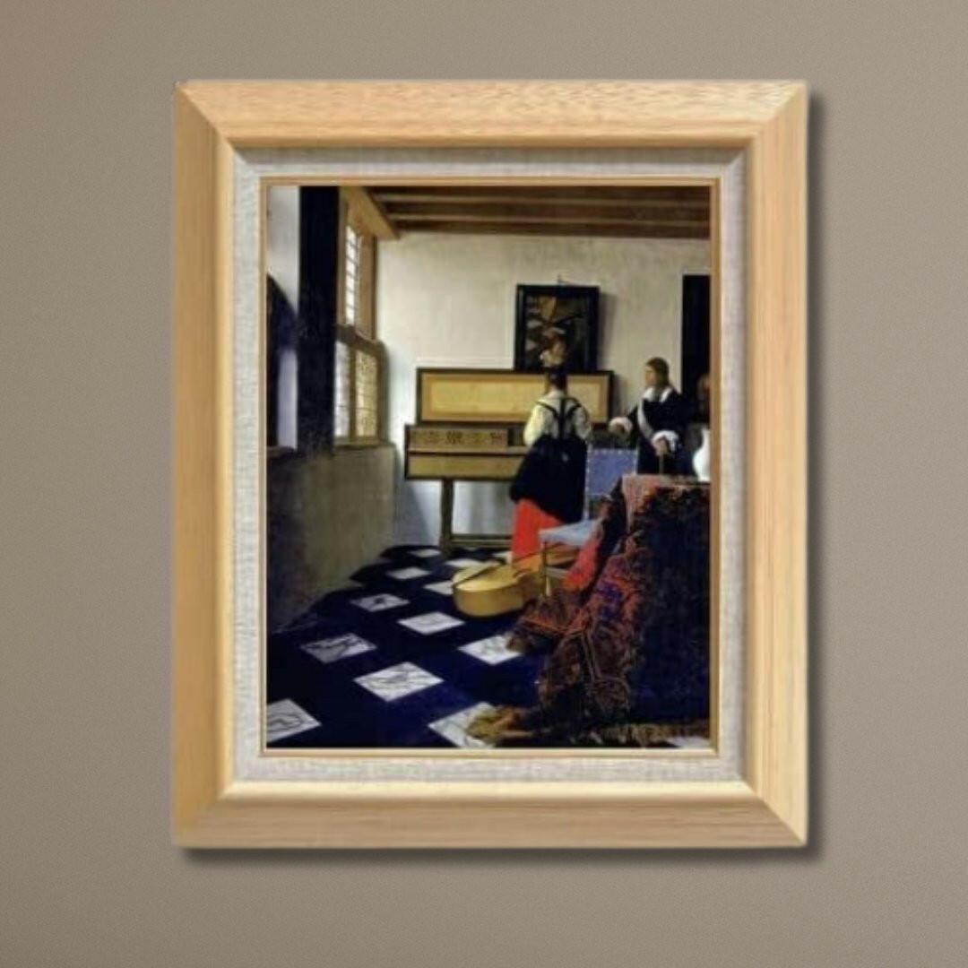 Johannes Vermeer |   The Music Lesson F6 -  | High-Quality Oil Painting.