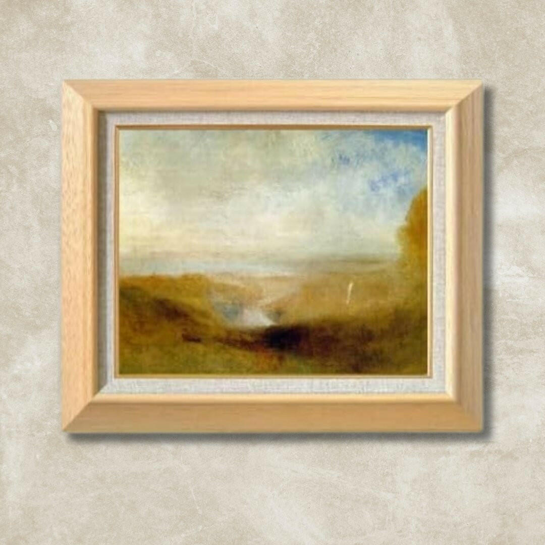 Joseph Mallord William Turner |  Landscape with river and a bay in the far background   F6