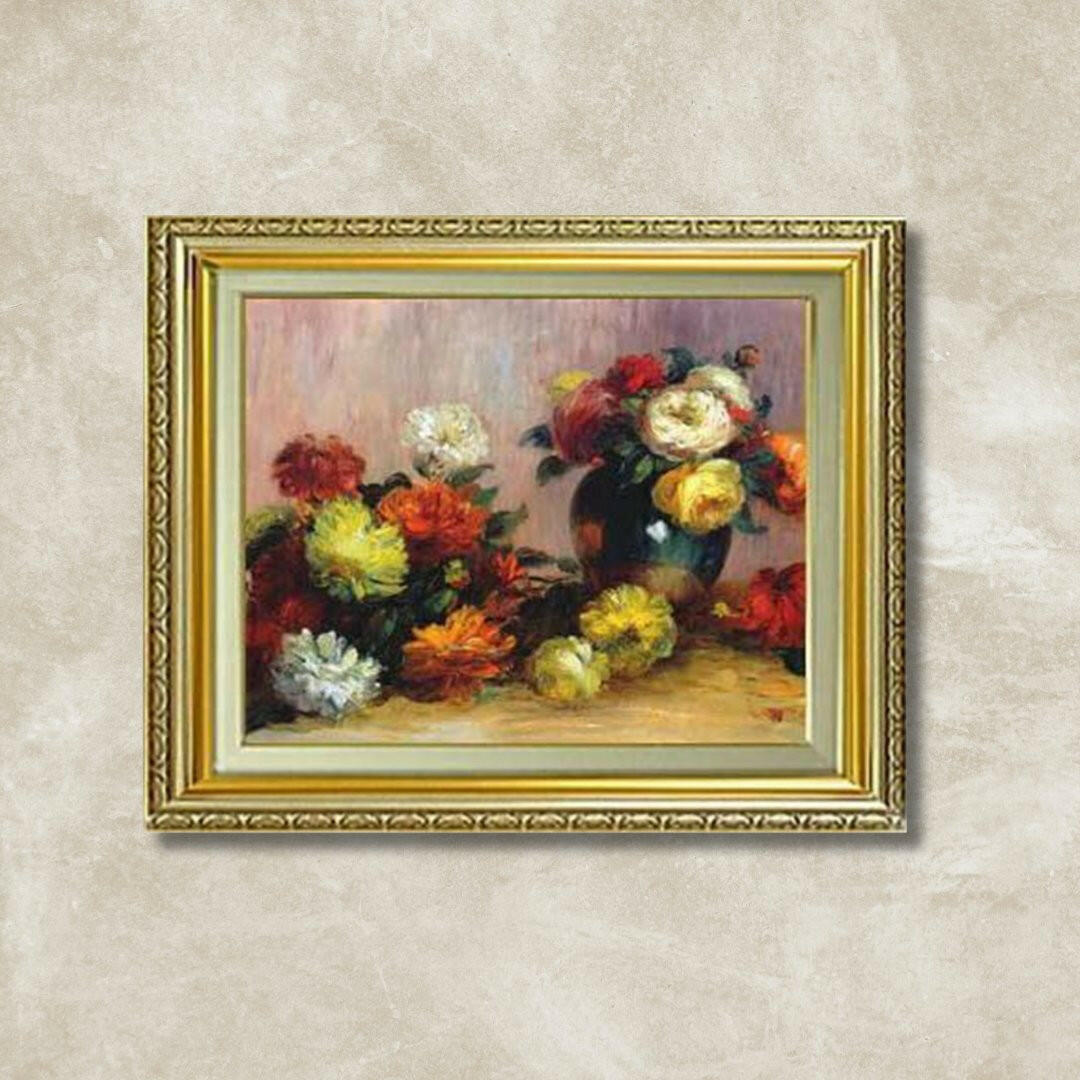 Pierre-Auguste Renoir | Bouquets of Flowers F6 Wall Art - Hand-painted oil painting -  | High-Quality Oil Painting.