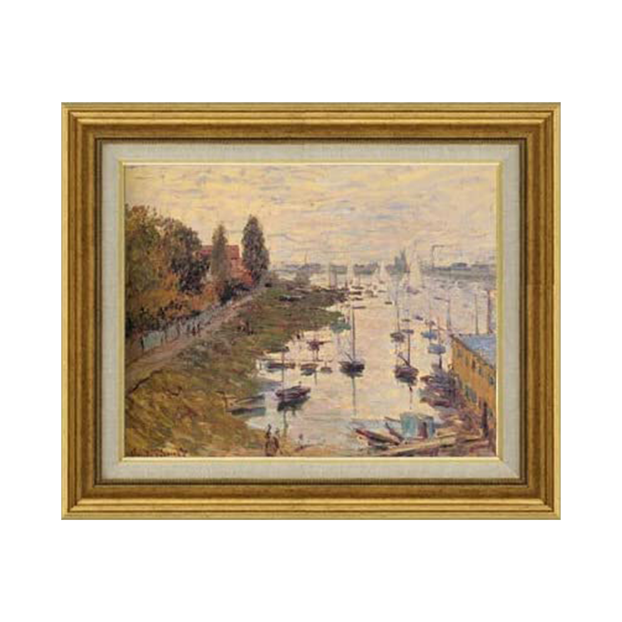 Claude Monet | The pool seen from the bridge Argenteuil F6 - Commo Art 風景画 　