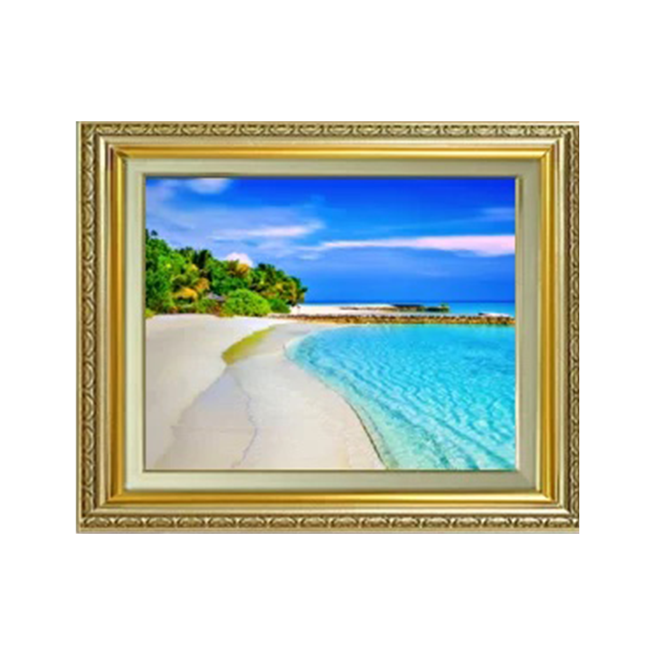 Original painting | Paradise on the Beach F6 - Commo Art 風景画 　