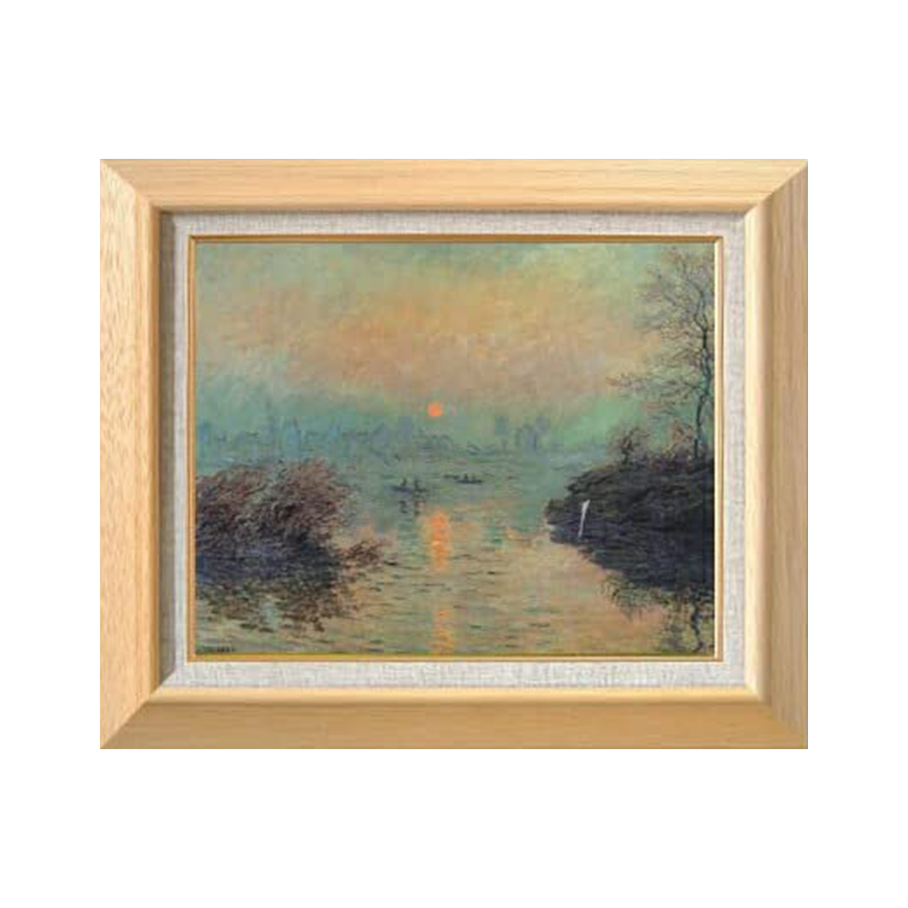 Claude Monet | Sunset on the Seine at Lavacourt, Winter Effect F6 - Commo Art 風景画 　