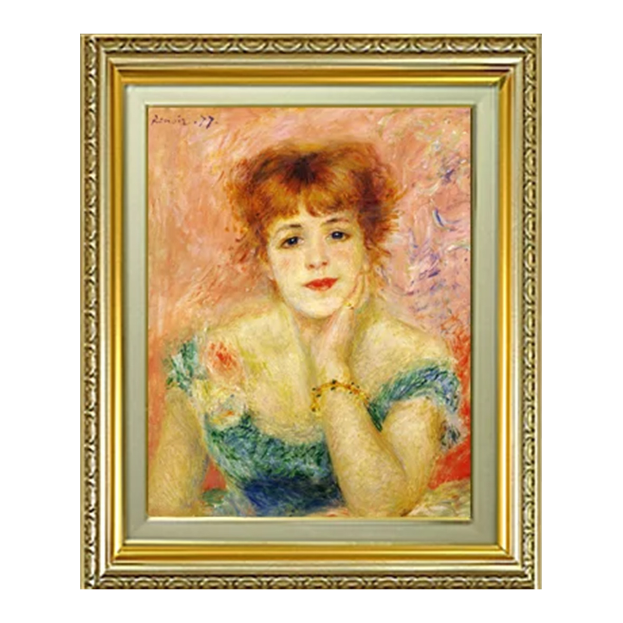 Pierre-Auguste Renoir | Portrait de l'actrice Jeanne Samary F6 - Commo Art 人物画 　