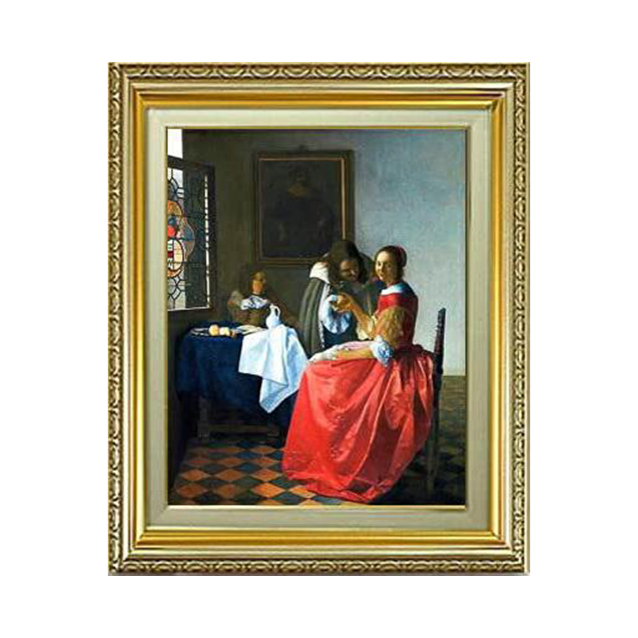 Johannes Vermeer | The Girl with the Wine Glass F6 - Commo Art 人物画 　