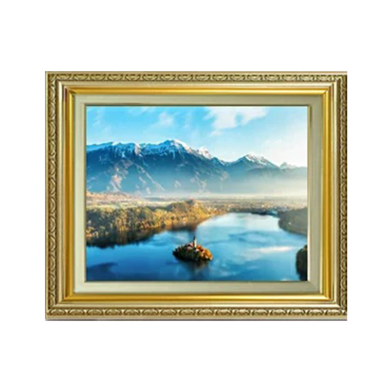 Original painting | Bread Island,Blue Lake F6 - Commo Art 風景画 　