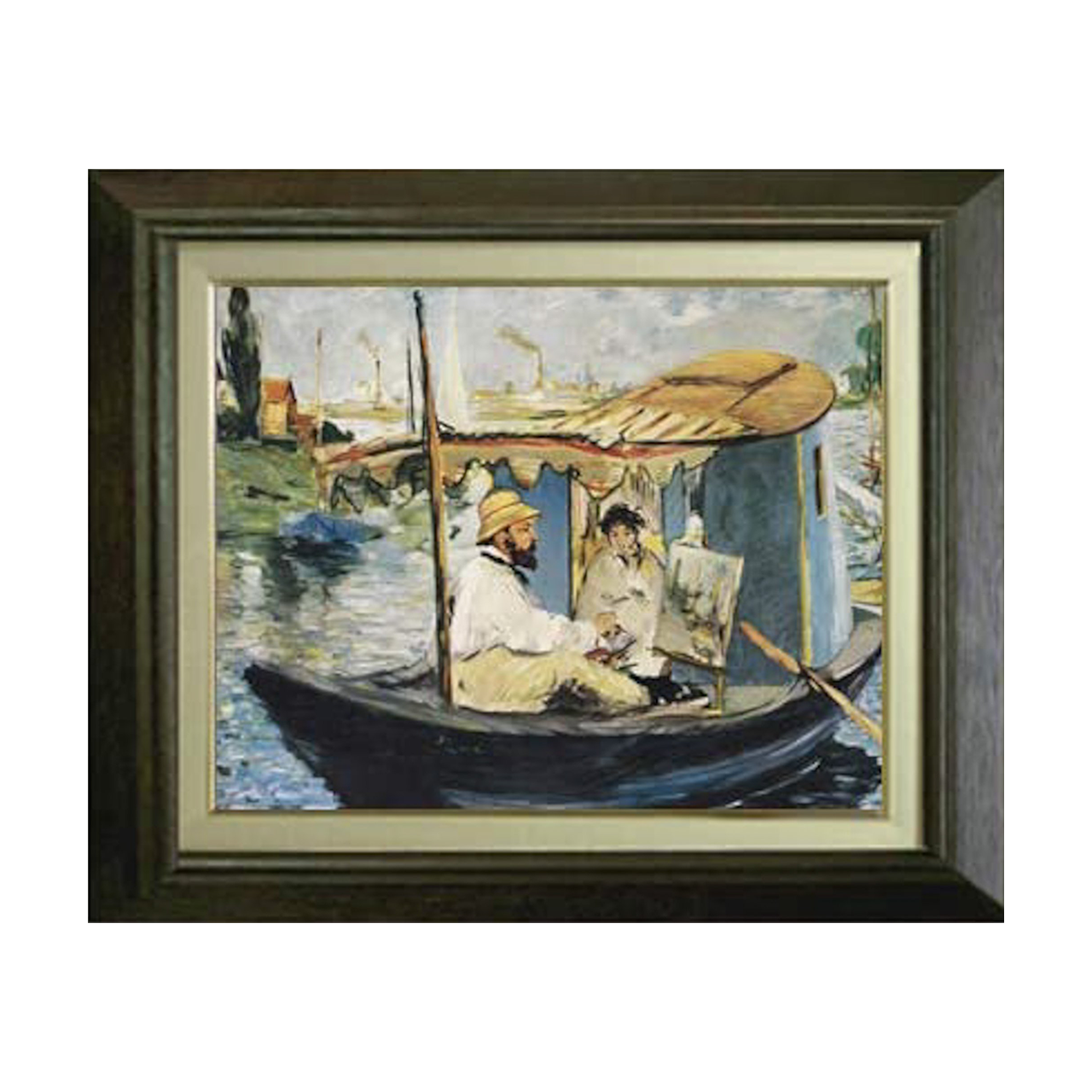 Édouard Manet | Monet in his Studio Boat F6 - Commo Art 風景画 　
