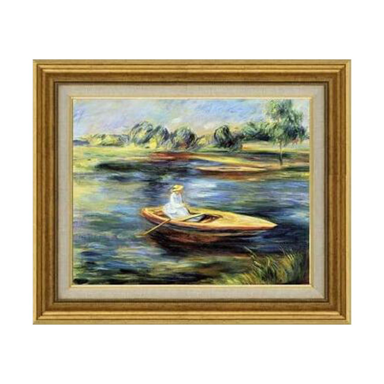 Pierre-Auguste Renoir | Young woman seated in a rowboat F6 - Commo Art 風景画 　