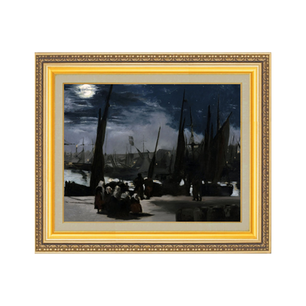 Édouard Manet | Clair de Lune sur le Port de Boulogne F6　 - Commo Art 風景画 　