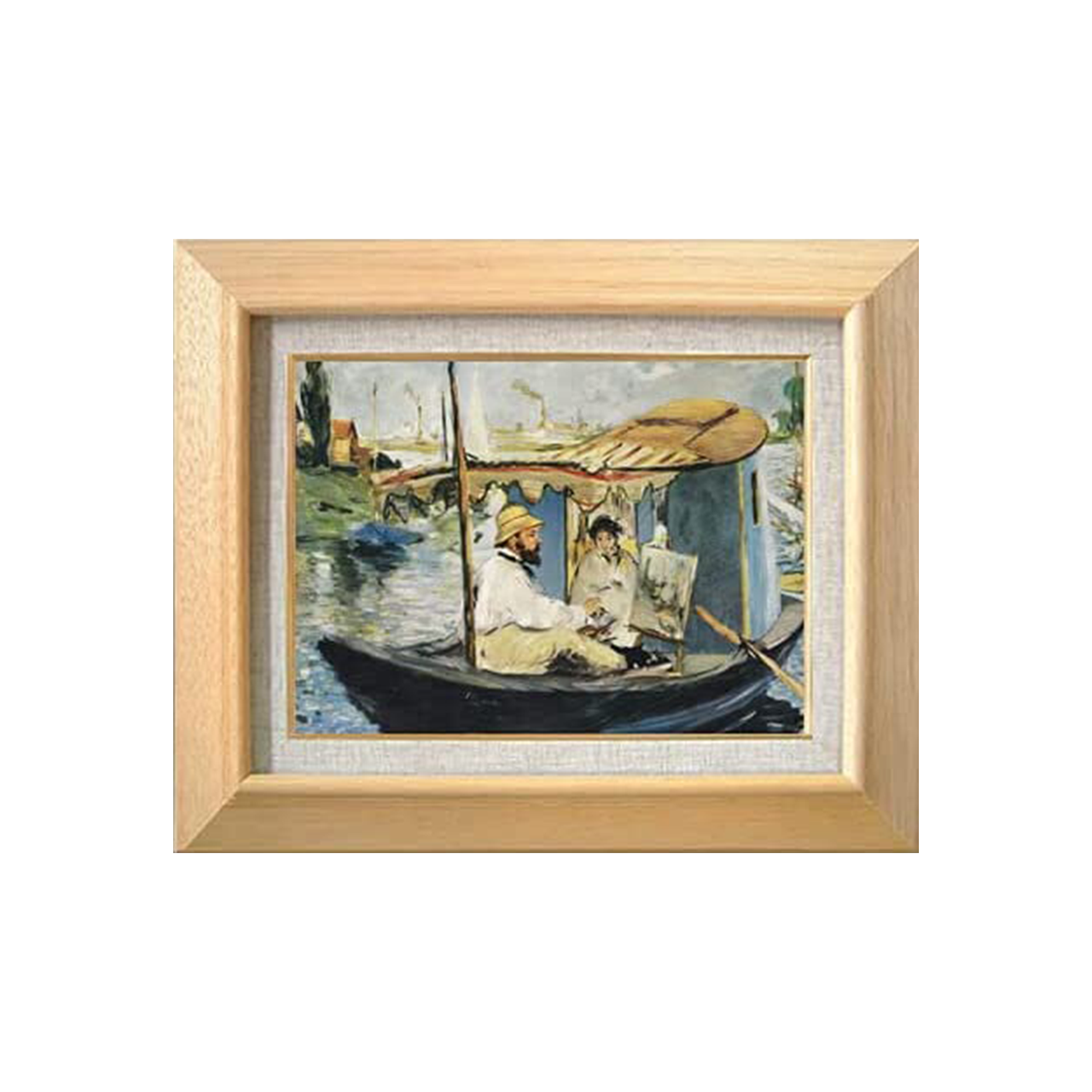 Édouard Manet | Monet in his Studio Boat F4 - Commo Art 人物画 　