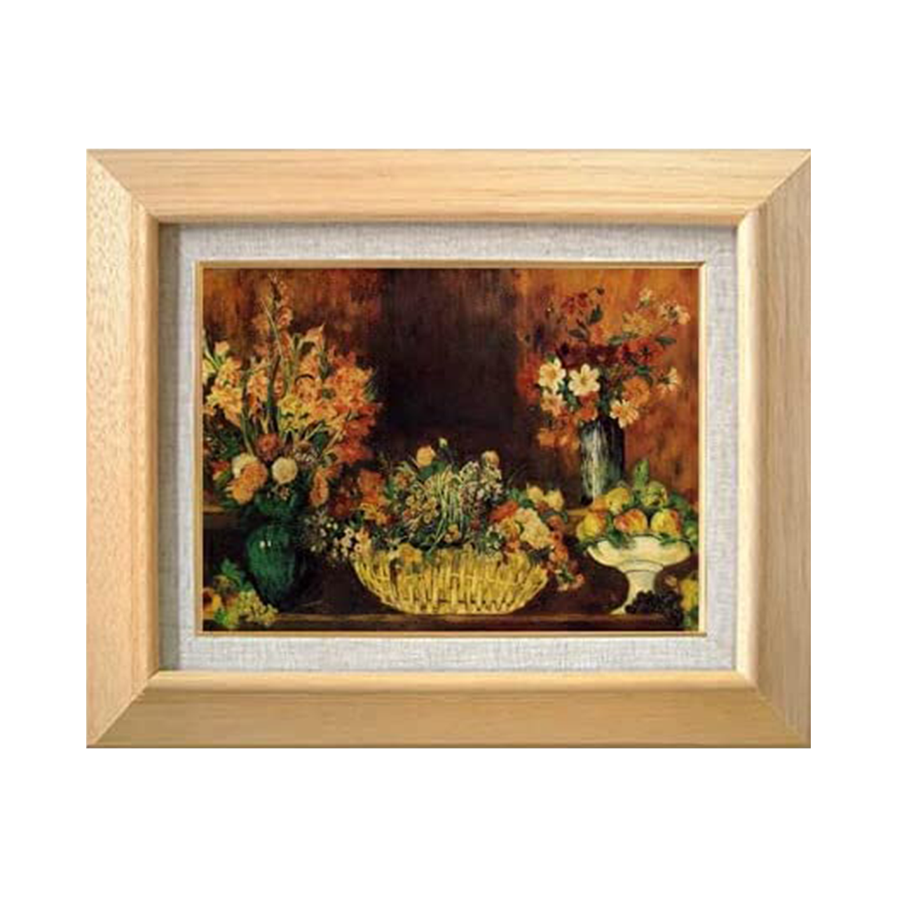 Pierre-Auguste Renoir | Vase, Basket of Flowers and Fruit F4 - Commo Art 静物画 　