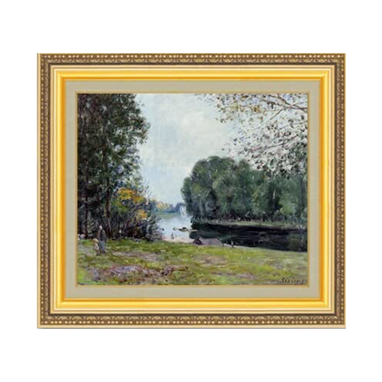 Alfred Sisley | A turn of the River Loing, Summer F8　 - Commo Art 風景画 　