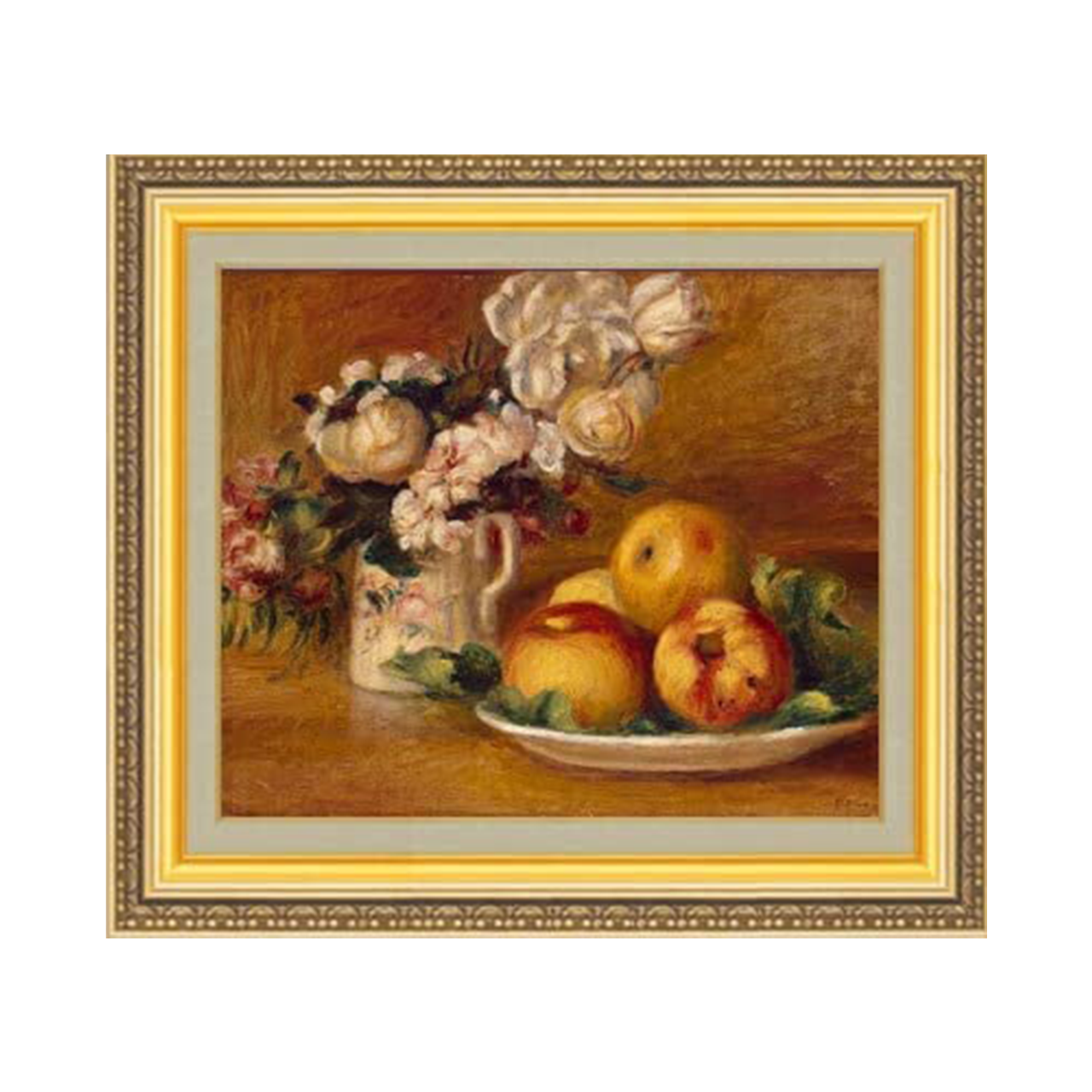 Pierre-Auguste Renoir | Apples and Flowers F8 - Commo Art 静物画 　