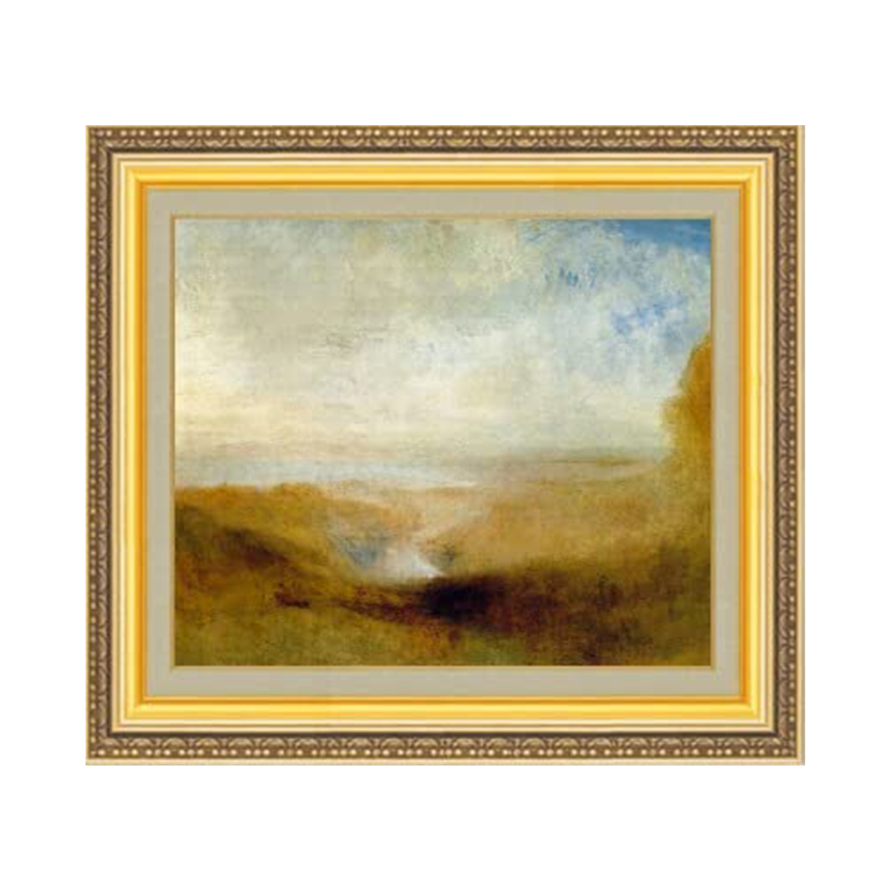 Joseph Mallord William Turner | Landscape with river and a bay in the far background F8 - Commo Art 風景画 　
