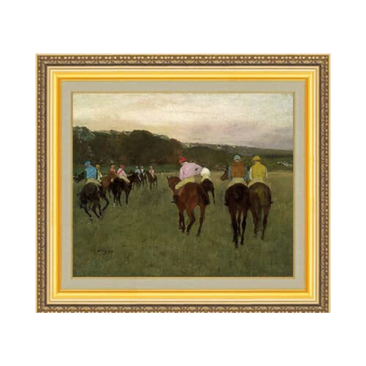 Edgar Degas | Race Horses at Longchamp F8 - Commo Art 風景画 　
