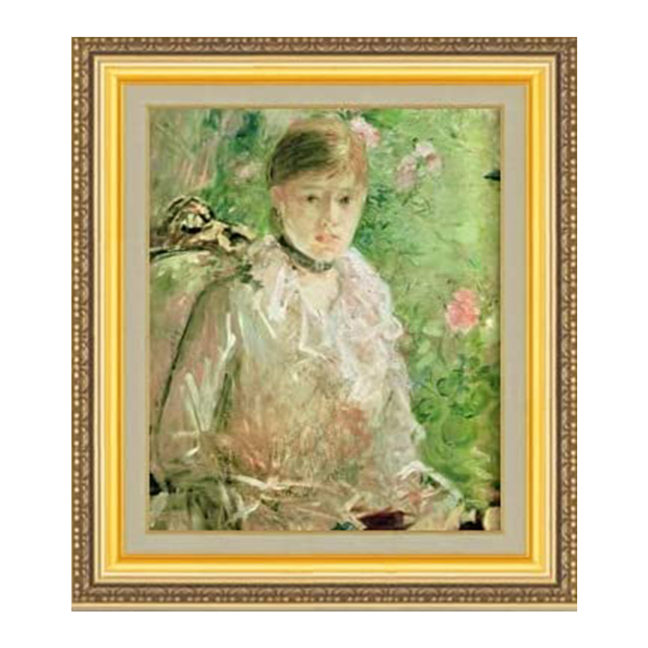 Berthe Morisot | Young woman at the window F8 - Commo Art 人物画 　