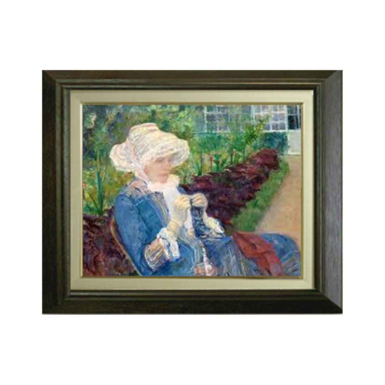 Mary Stevenson Cassatt | Lydia Crocheting in the Garden at Marly F6 - Commo Art 人物画 　