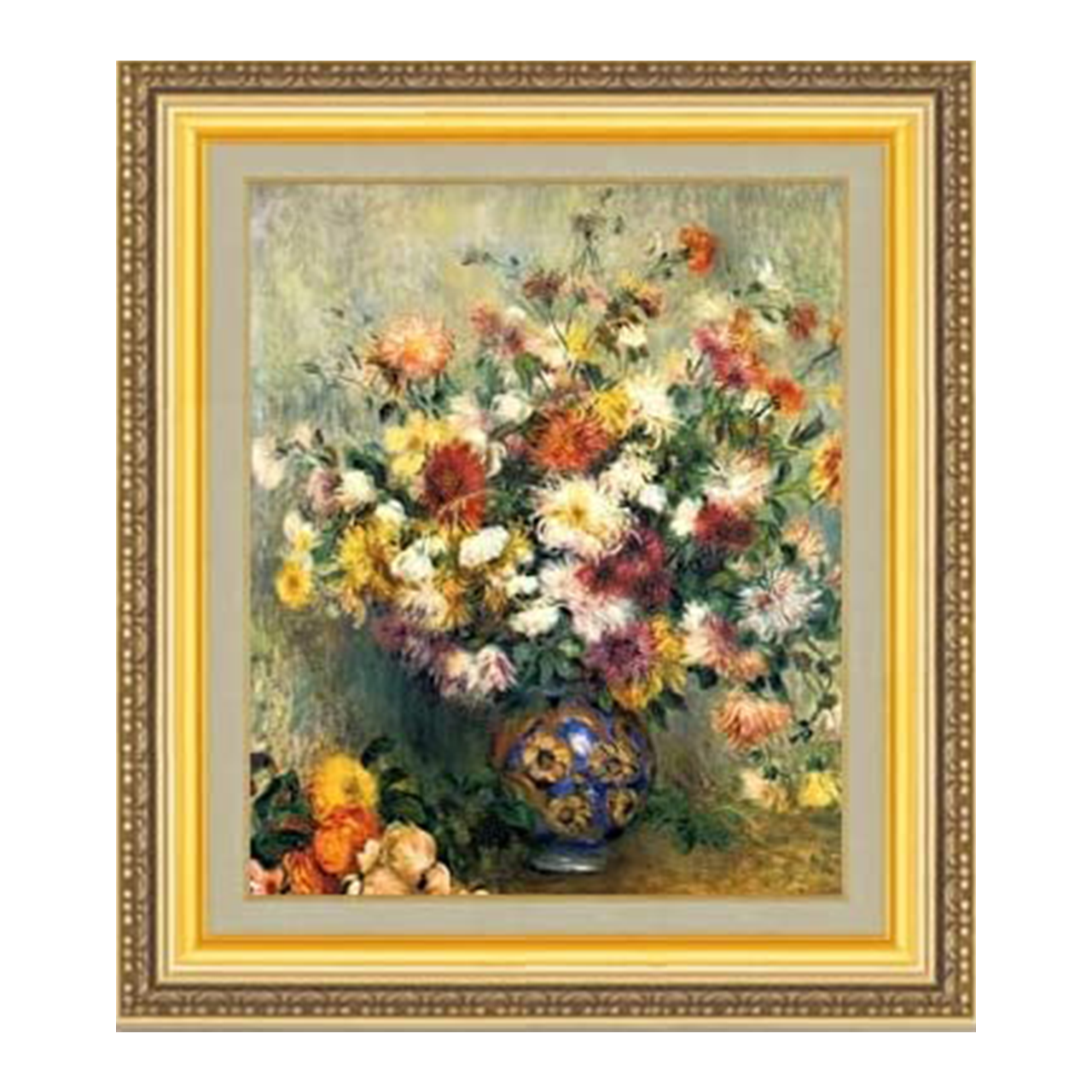 Pierre-Auguste Renoir | Vase of Chrysanthemums F8 - Commo Art 静物画 　