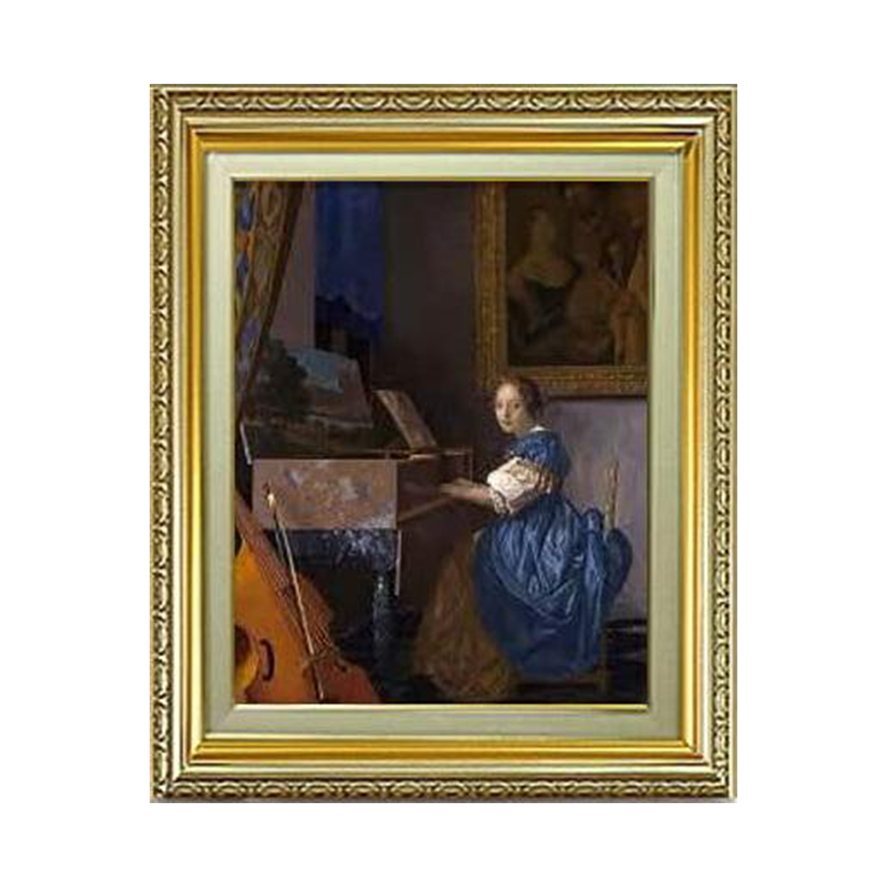 Johannes Vermeer | Lady Seated at a Virginal F6 - Commo Art 人物画 　