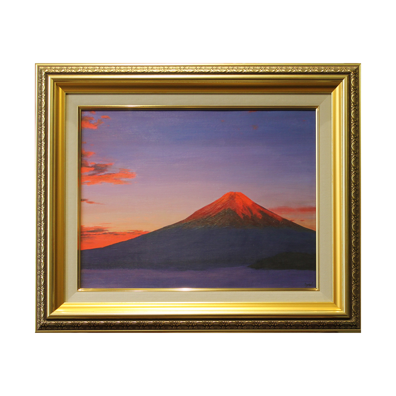 Original Oil Painting | Red Mt.Fuji F6 - Commo Art 美術品 　